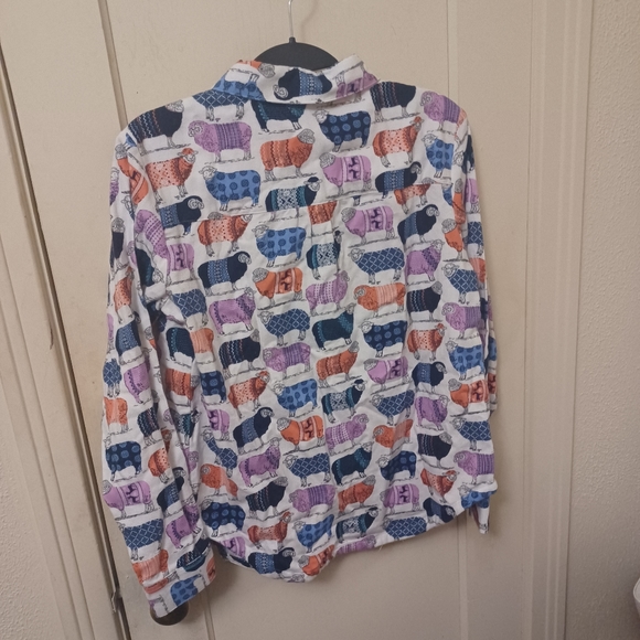 Sleepsense Sheep Portuguese Flannel Pajamas Sz XS - Picture 4 of 4